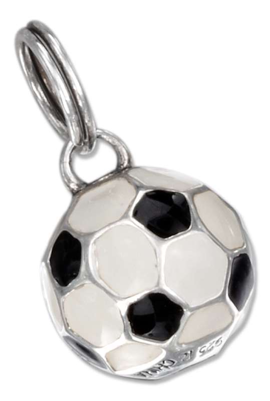 3D Enamel Black White Soccer Ball Charm 3D Enamel Black White Soccer Ball Charm