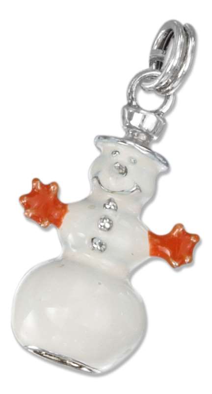 3D Enamel White Snowman Charm 3D Enamel White Snowman Charm