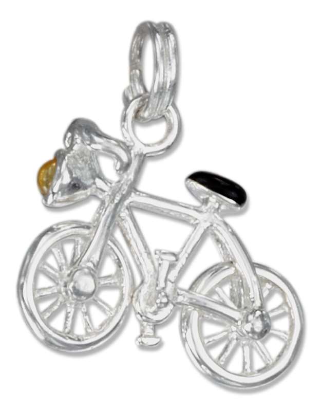 3D Enameled Headlighted Bicycle Charm 3D Enameled Headlighted Bicycle Charm