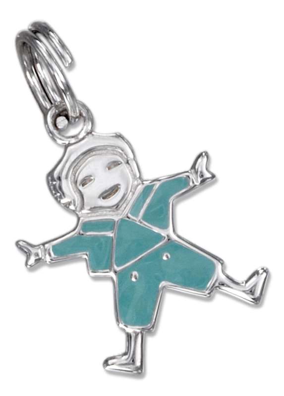 Enamel Blue Boy Charm