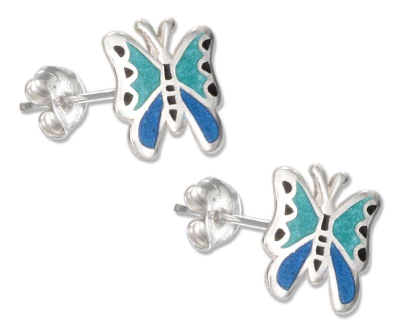 Enamel Butterfly Post Earrings Enamel Butterfly Post Earrings