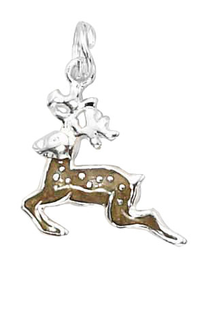Enamel Flying Reindeer Charm