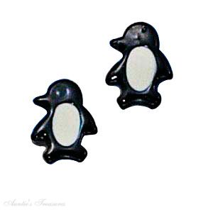 Enamel Penguin Post Earrings