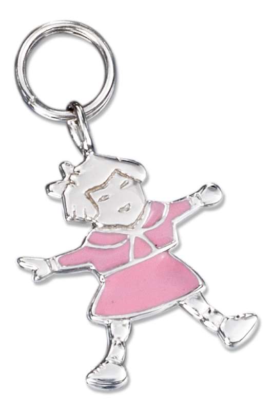 Enamel Pink Girl Bow Charm