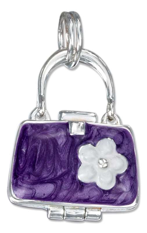 3D Small Enamel Purse Locket Charm 3D Small Enamel Purse Locket Charm