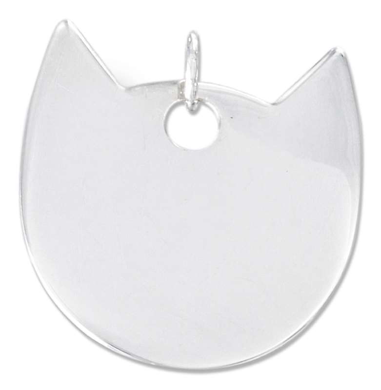 Engraveable Cat Head Charm