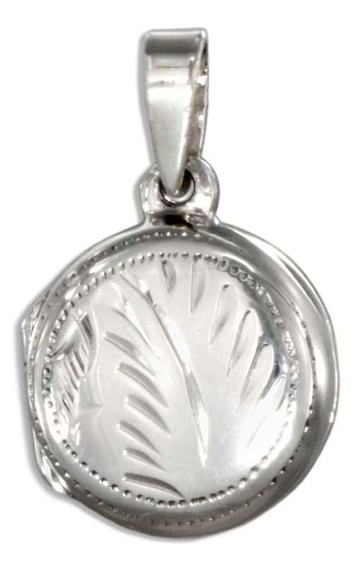 Small Etched Two Picture Locket Pendant Small Etched Two Picture Locket Pendant