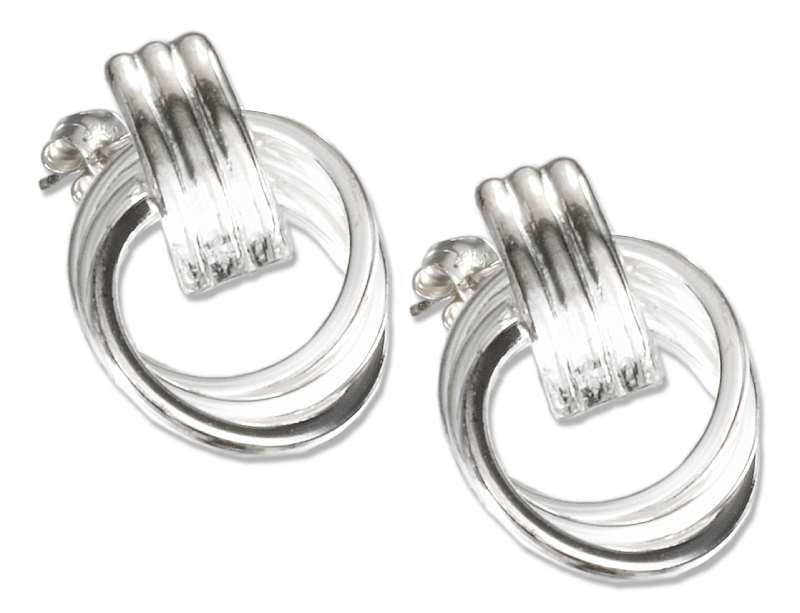 Coiled Hoop Post Earrings