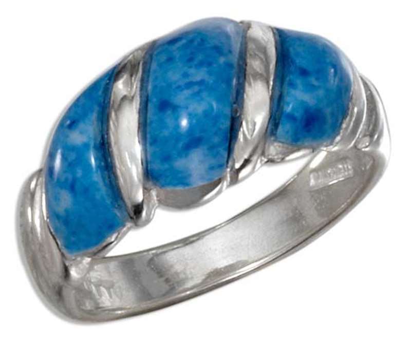 Denim Lapis Shrimp Ring Denim Lapis Shrimp Ring
