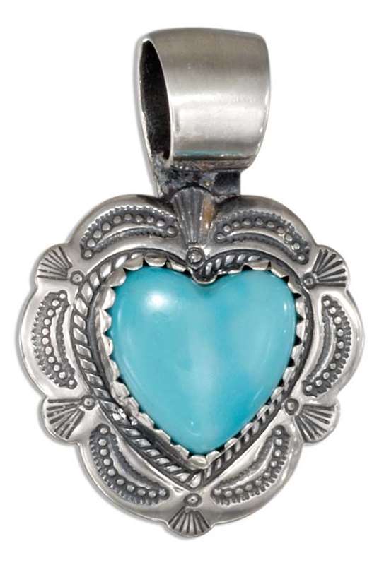 Southwest Turquoise Heart Pendant Southwest Turquoise Heart Pendant