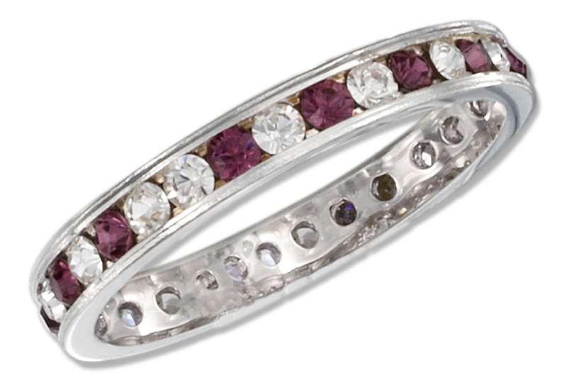 February Birthstone Eternity Ring February Birthstone Eternity Ring