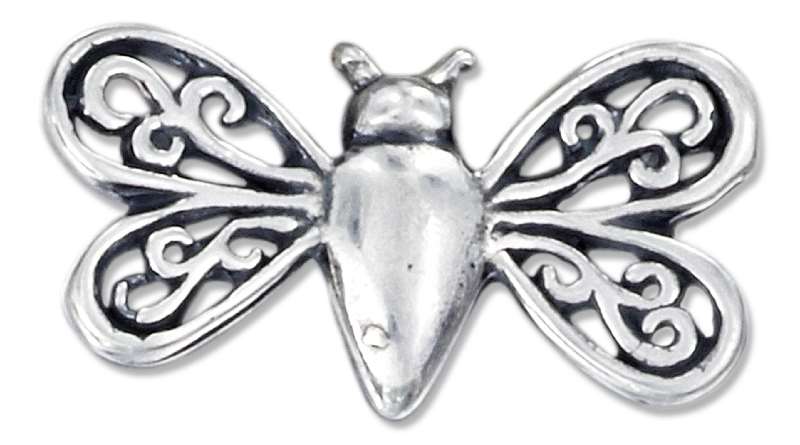 Filigree Bumble Bee Charm - Click Image to Close