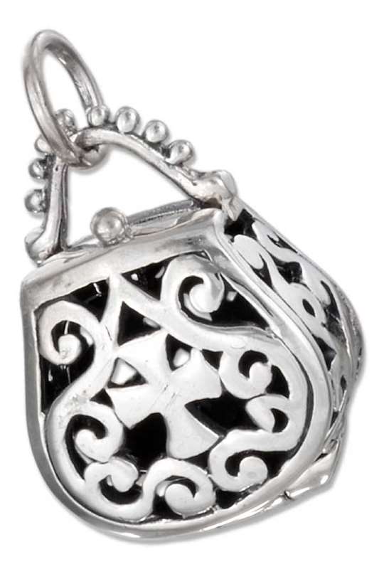 Filigree Purse Prayer Box Locket Pendant