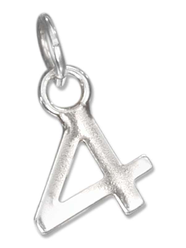 Lined Number Four 4 Charm Lined Number Four 4 Charm