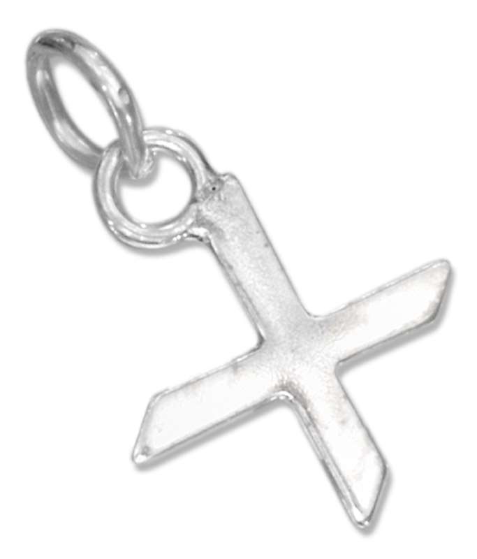 Lined Letter X Charm Lined Letter X Charm