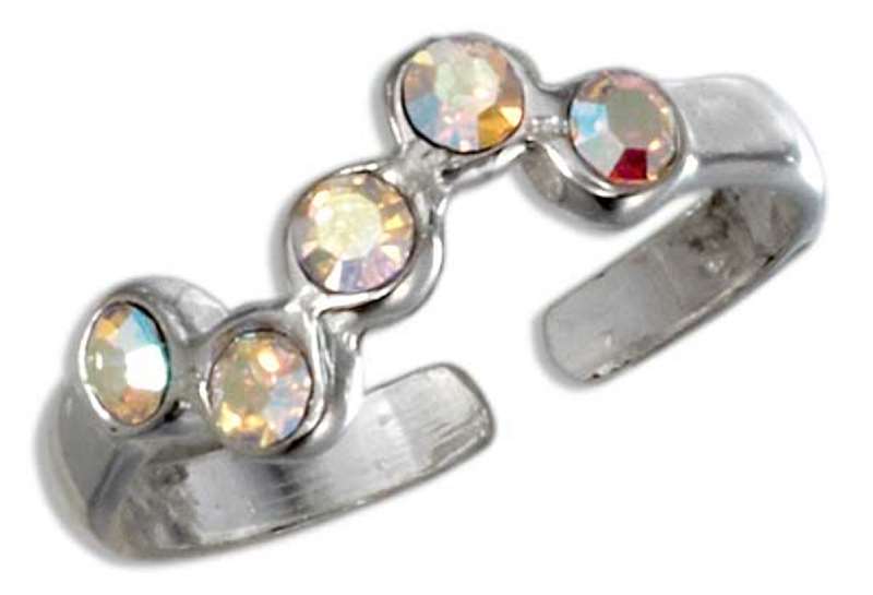 Aurora Borealis Crystals Toe Ring Aurora Borealis Crystals Toe Ring