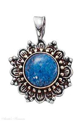 Flower Like Lapis Pendant