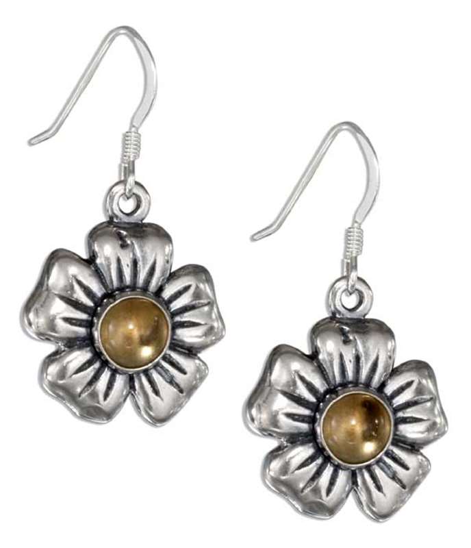 Flower Citrine Dangle Earrings Flower Citrine Dangle Earrings