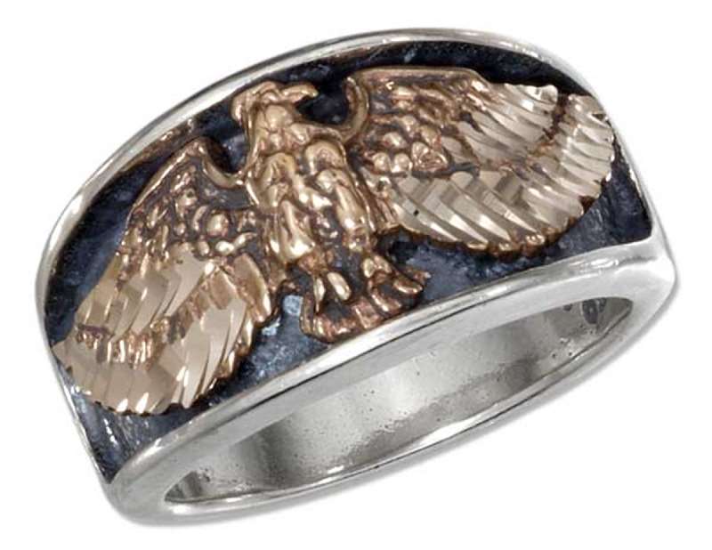 Men's Flying Eagle Ring Bronze Accent Men's Flying Eagle Ring Bronze Accent