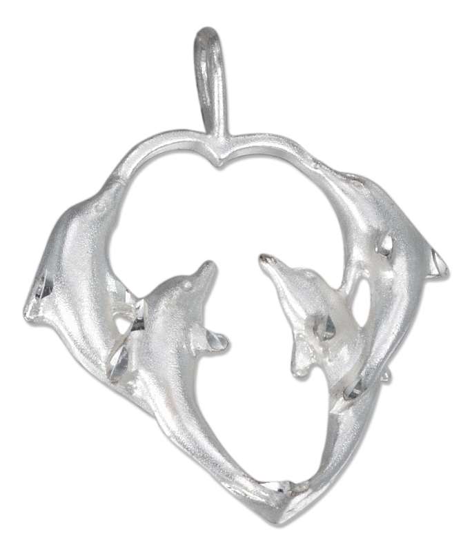 Four Dolphins Charm - Click Image to Close