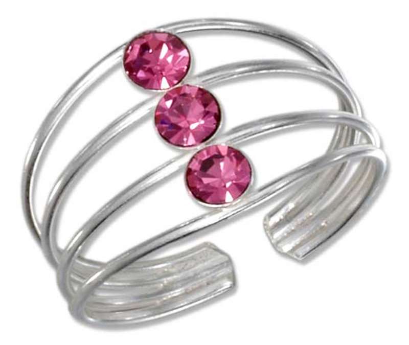 Pink Crystal Toe Ring Pink Crystal Toe Ring