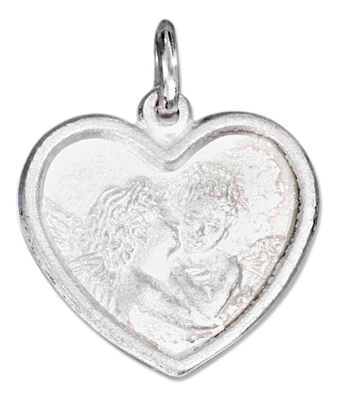 Frosted Angels In Heart Charm