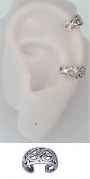 Nonpiercing Graduated Filigree Ear Cuff