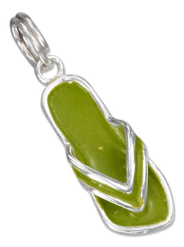 Green Flip Flop Charm