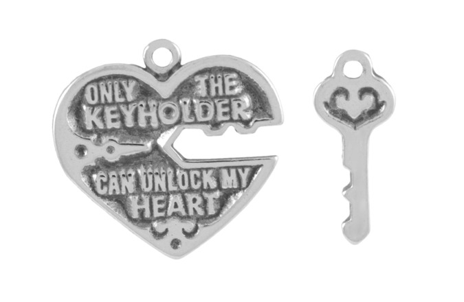 Heart Charm With Place For Key To My Heart Charm Heart Charm With Place For Key To My Heart Charm