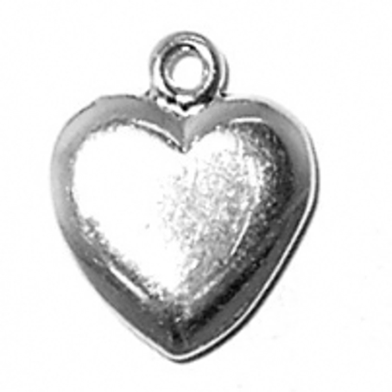Puffed Heart Charm With Smooth Finish Puffed Heart Charm With Smooth Finish