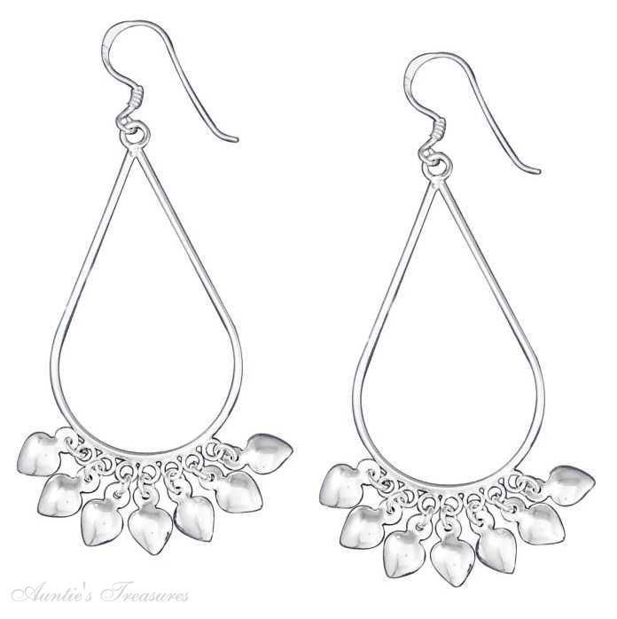 Heart Chandelier Dangle Earrings