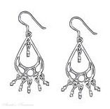 Teardrop Chandelier Dangle Earrings