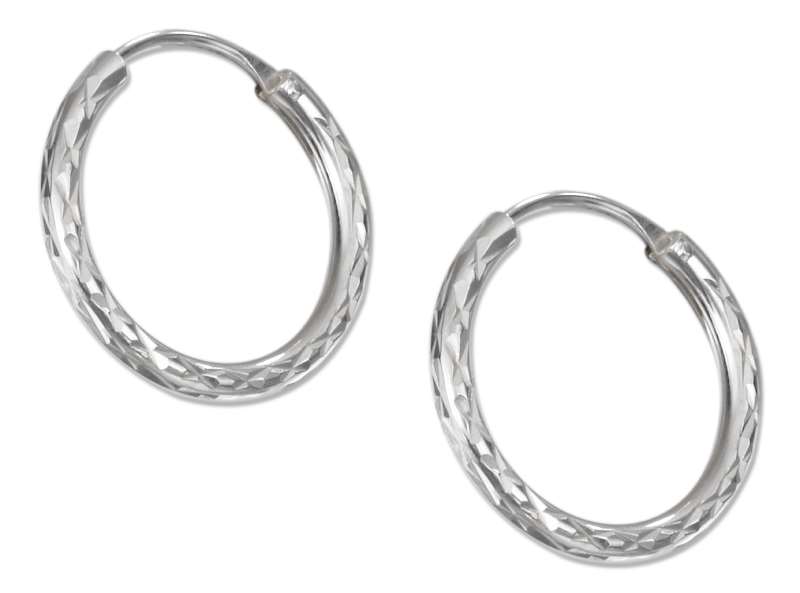3/4" Square Stock Laser Cut Endless Hoop Earrings