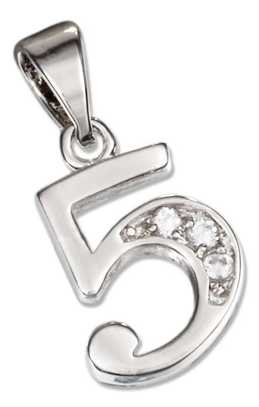 Cubic Zirconia Number Five 5 Charm