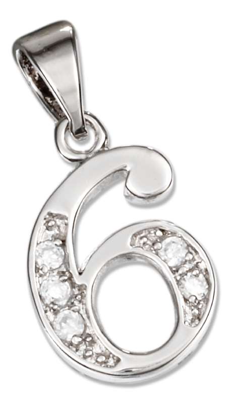 Cubic Zirconia Number Six 6 Charm