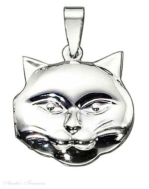 Cat Face Locket Pendant