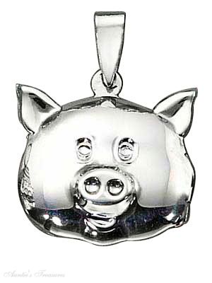 Pig Face Locket Pendant