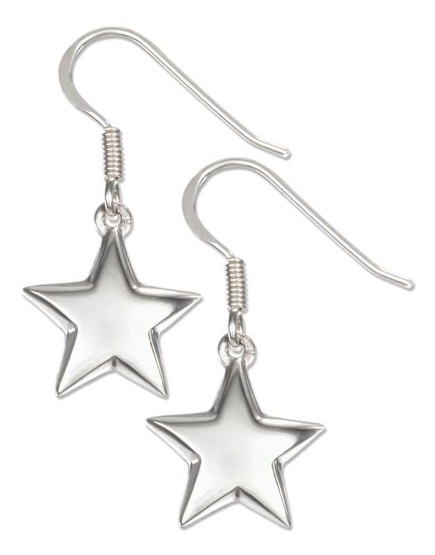 Puffed Star Dangle Earrings Puffed Star Dangle Earrings