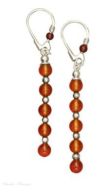 Honey Cognac Amber Bead Earrings
