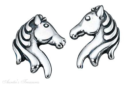 Horse Head Post Earrings