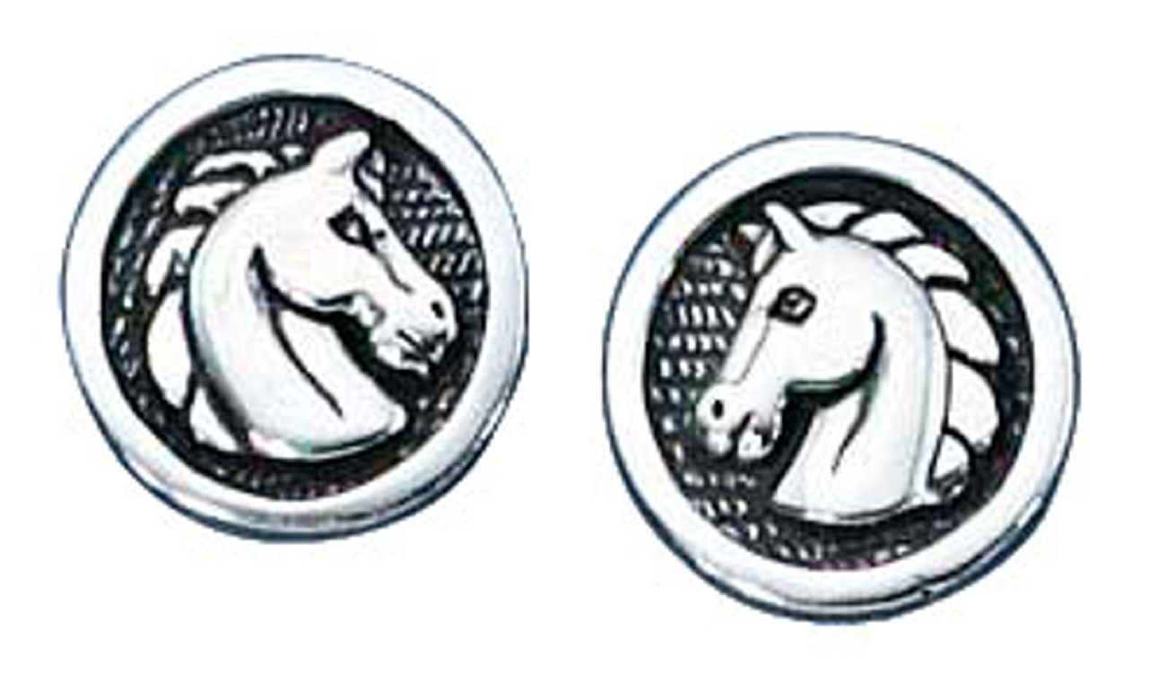 Medallion Horse Head Post Earrings Medallion Horse Head Post Earrings