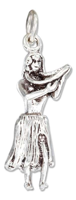 3D Hawaiian Grass Skirt Hula Dancer Charm 3D Hawaiian Grass Skirt Hula Dancer Charm