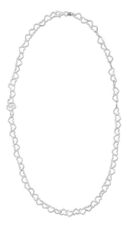 Italian 18" Small Open Wire Heart Link Necklace Italian 18" Small Open Wire Heart Link Necklace