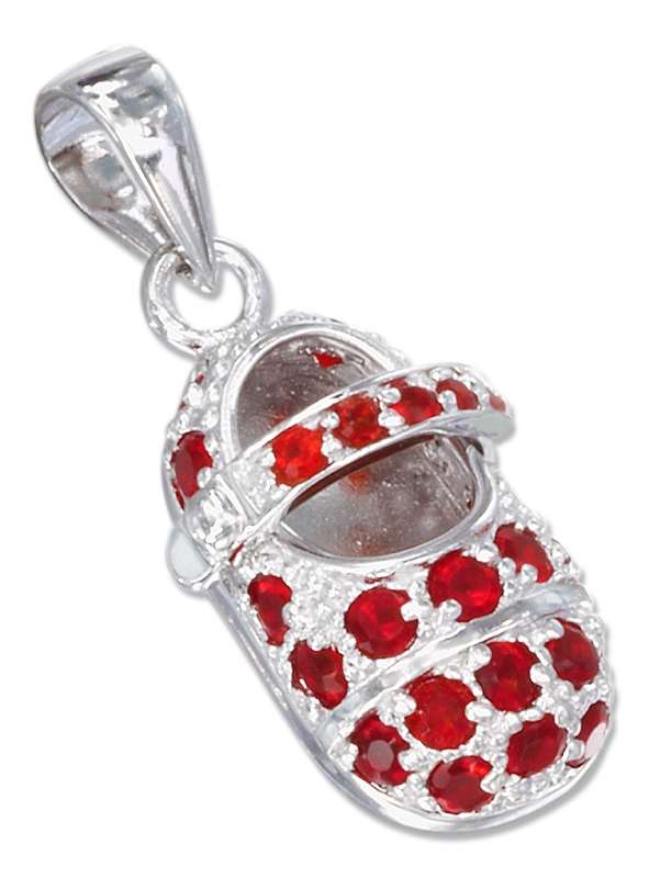 July Large Cubic Zirconia Birthstone Baby Bootie Charm July Large Cubic Zirconia Birthstone Baby Bootie Charm