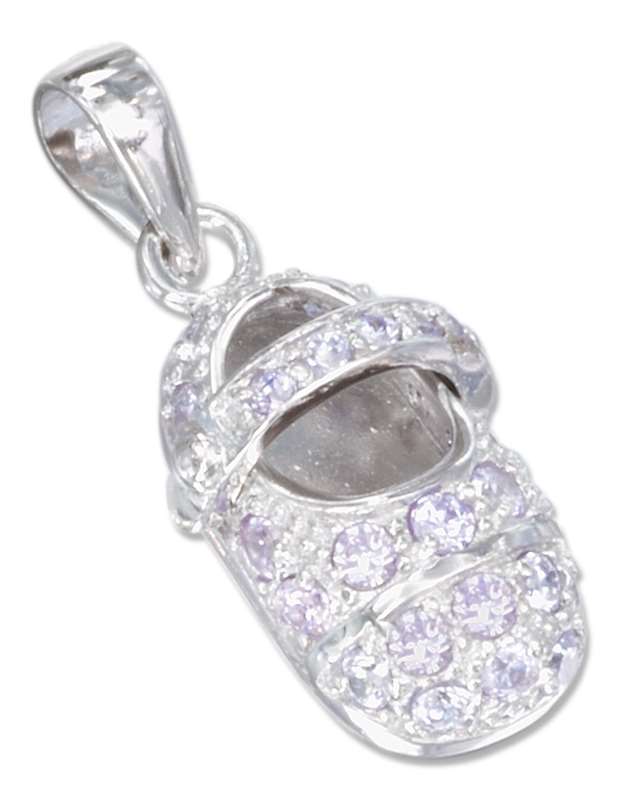 June Large Cubic Zirconia Birthstone Baby Bootie Charm