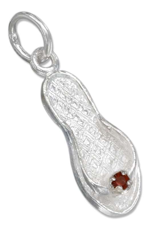 January Birthstone Flip Flop Charm January Birthstone Flip Flop Charm