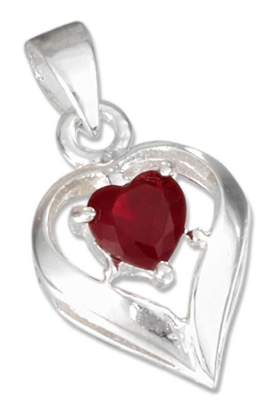 January Birthstone Heart Pendant January Birthstone Heart Pendant