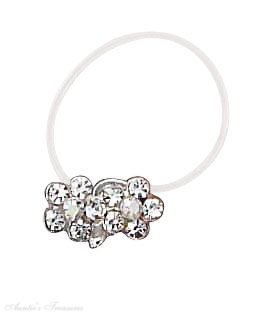 Invisible Band Aurora Borealis Crystal Flower Illusion Toe Ring