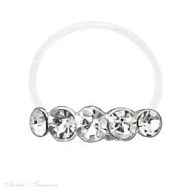 Invisible Band Round Crystal Illusion Toe Ring - Click Image to Close