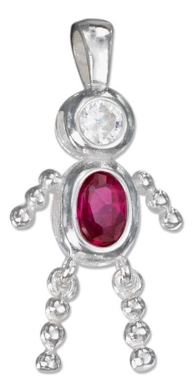 July Birthstone Babies Boy Child Charm Pendant July Birthstone Babies Boy Child Charm Pendant